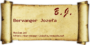 Bervanger Jozefa névjegykártya